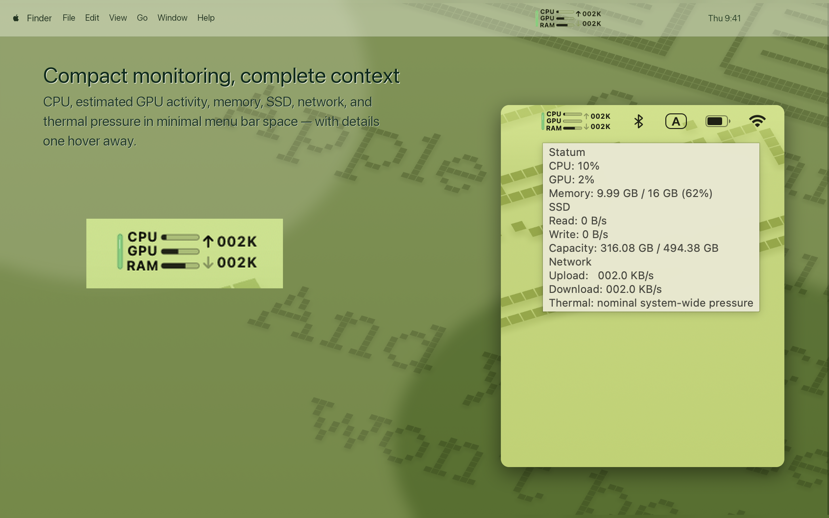 Statum menu bar tooltip